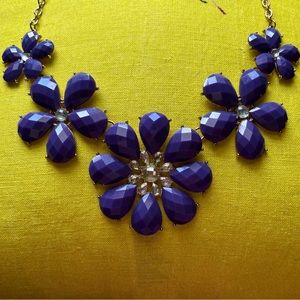 Purple statement necklace